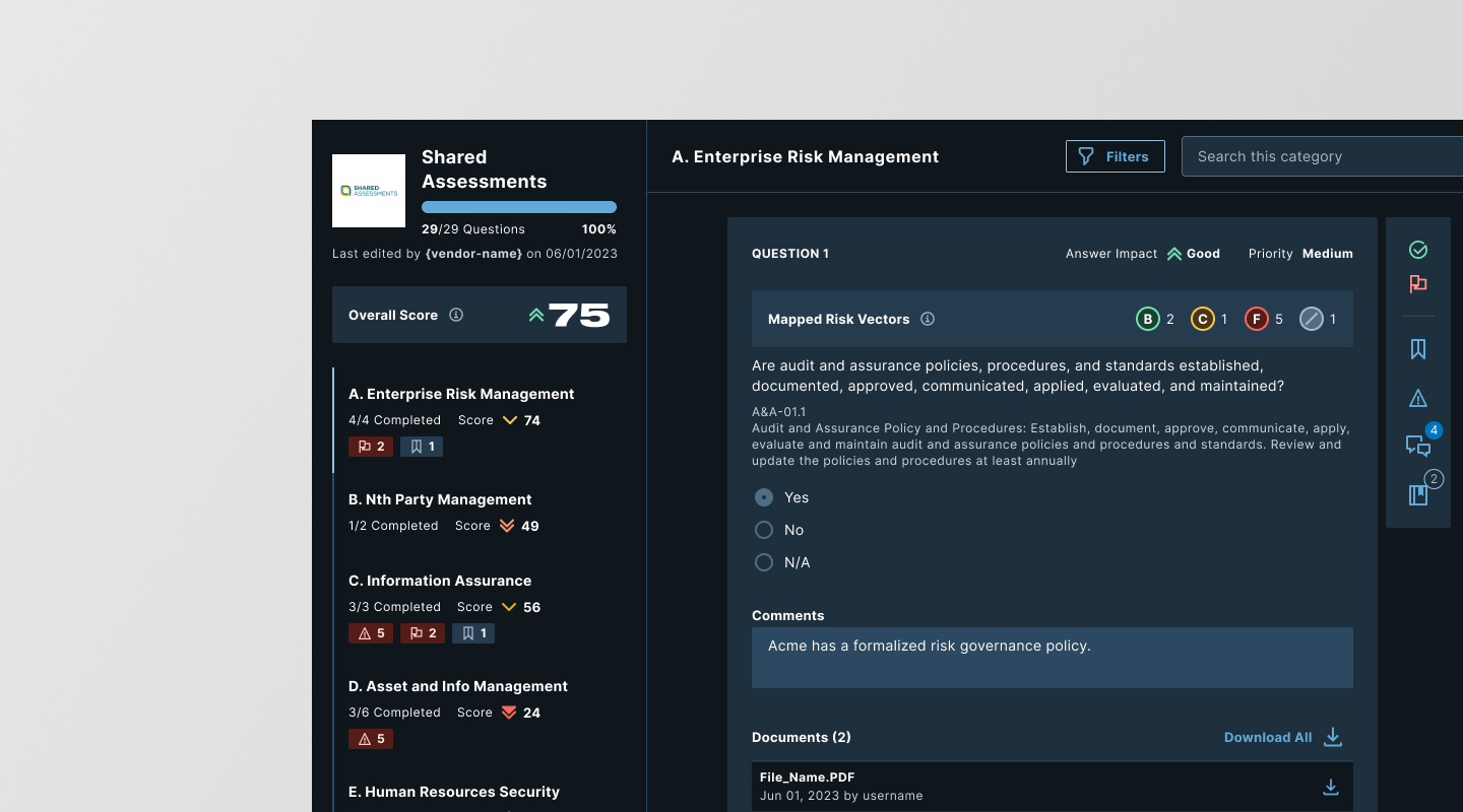 InfoSec Questionnaire redesign